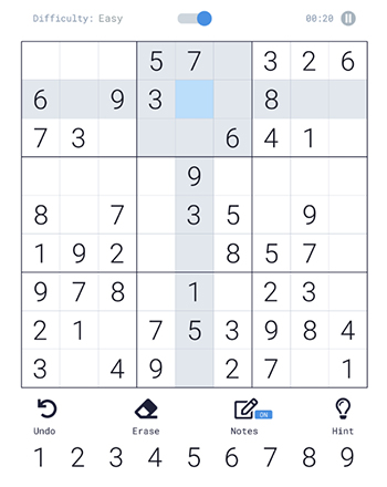 easy sudoku image