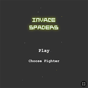 invace spaders start screen