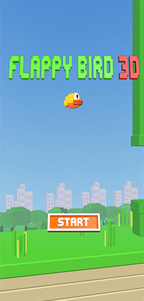 flappy bird 3d start screen