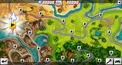 highway rider extreme missions map