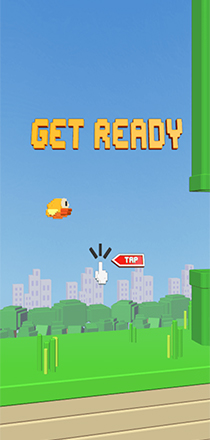 flappy bird 3d game start